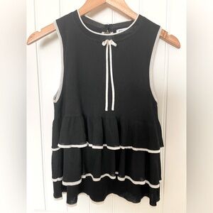 NWT Zara ruffle knit sleeveless top Size M